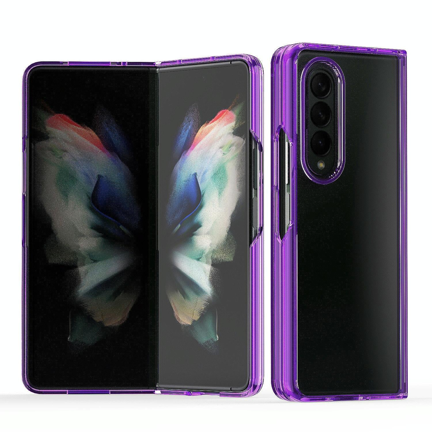 V562-B101044300ADE-202505221853-13 For Samsung Galaxy Z Fold4 5G Clear Acrylic Tpu Phone Case - Black - Image 14