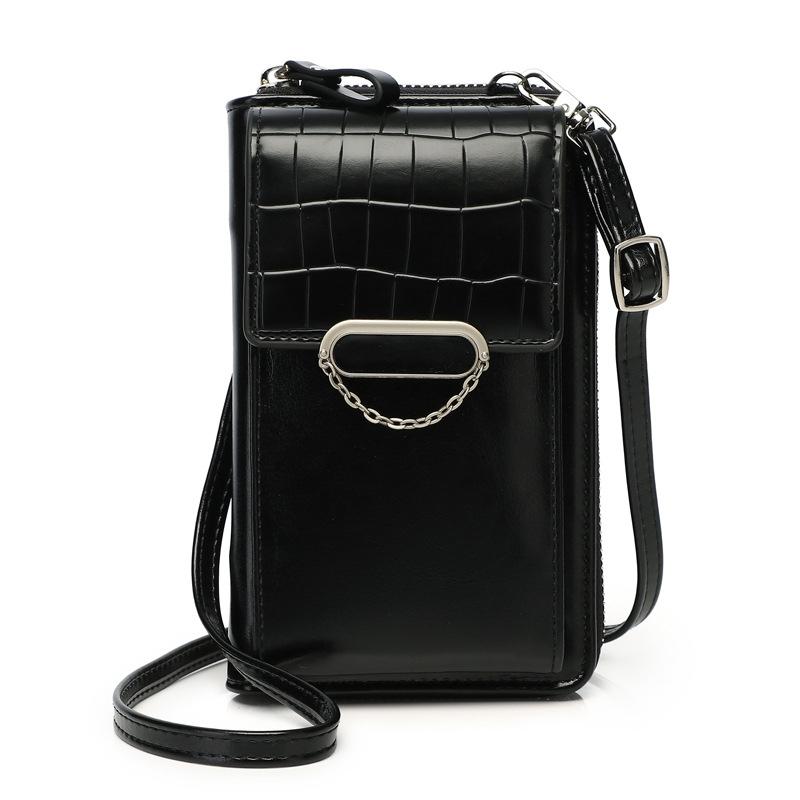V562-B1016514060DBT-202505191537-00 Versatile Women Crossbody Wallet For Phones - Black - Image 1