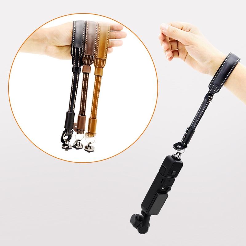 V562-B1017334060DBT-222072-02 Handheld Camera Gimbal Wrist Strap for Dji Pocket / Om Series - Coffee Color - Image 3