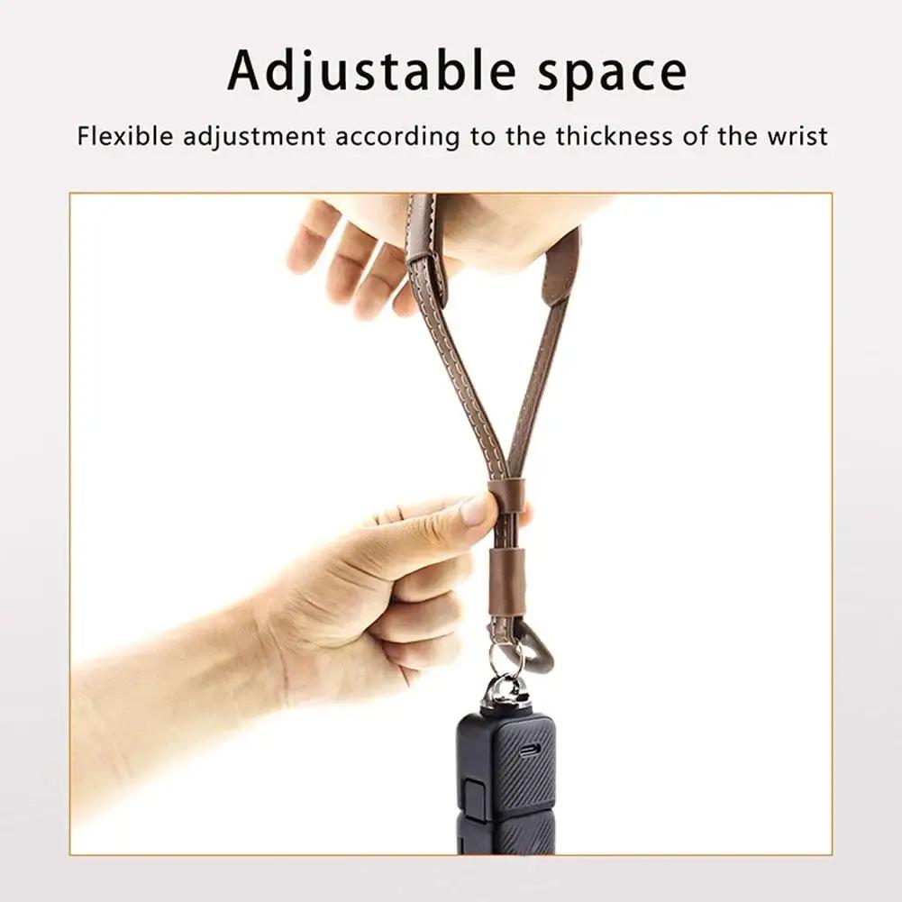 V562-B1017334060DBT-222072-07 Handheld Camera Gimbal Wrist Strap for Dji Pocket / Om Series - Coffee Color - Image 8