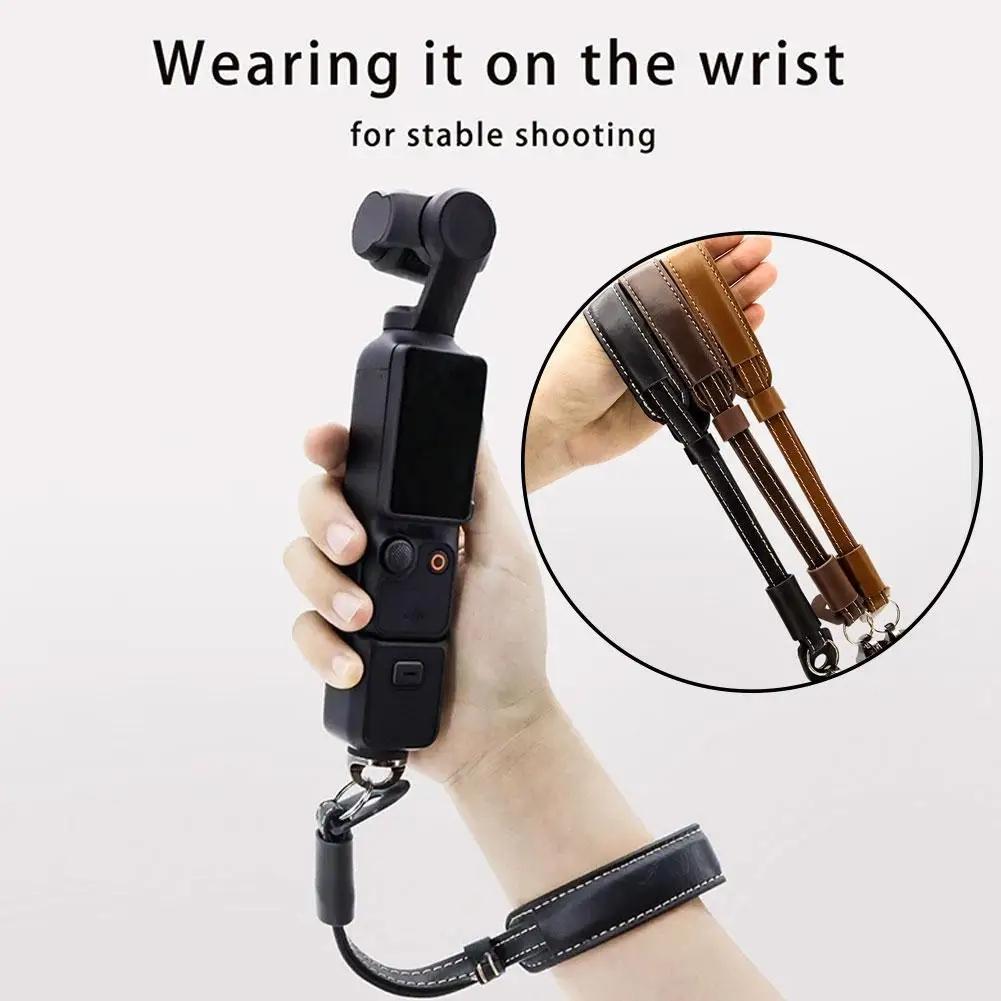 V562-B1017334060DBT-222072-08 Handheld Camera Gimbal Wrist Strap for Dji Pocket / Om Series - Coffee Color - Image 9