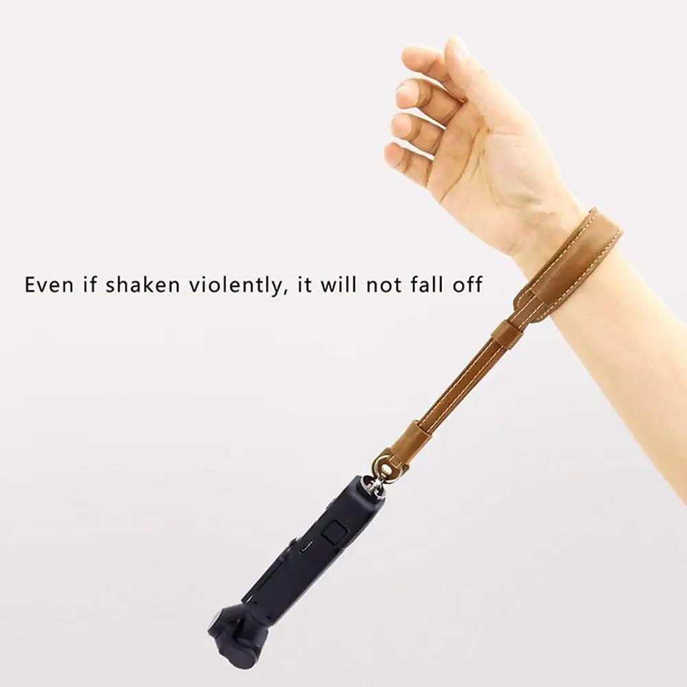 V562-B1017334060DBT-222072-09 Handheld Camera Gimbal Wrist Strap for Dji Pocket / Om Series - Coffee Color - Image 10