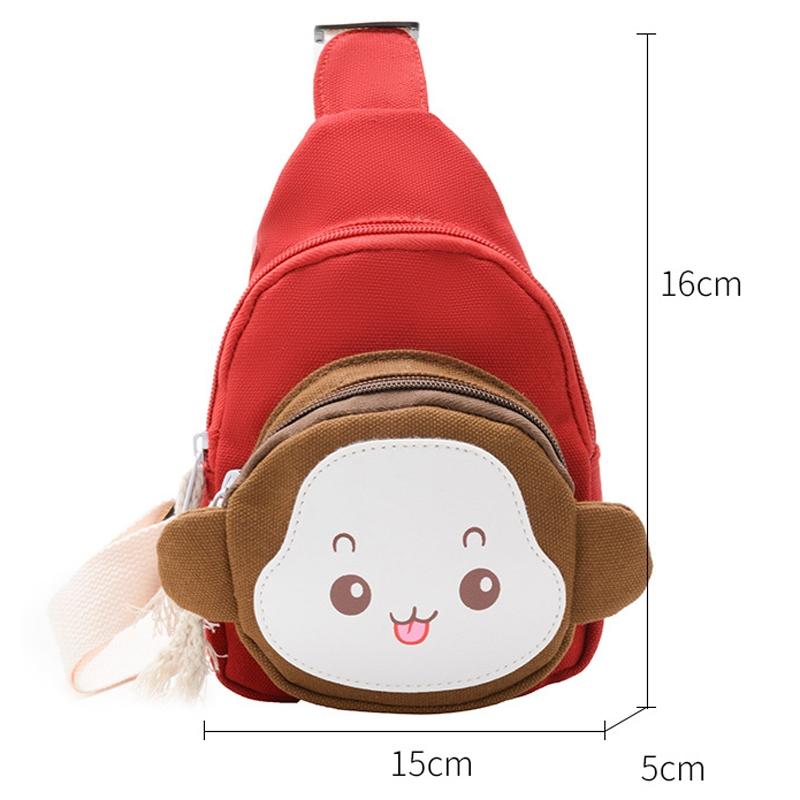 V562-B1022124060DBT-202505191541-02 Adorable Monkey Crossbody Bag For Kids - Red - Image 3