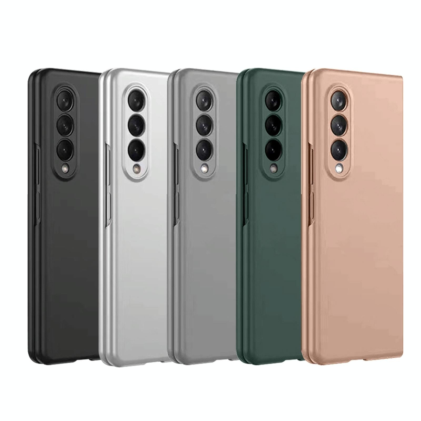V562-B102252300ADE-202503211435-02 For Samsung Galaxy Z Fold4 5G Foldable Metal-Look Phone Case - Silver - Image 3