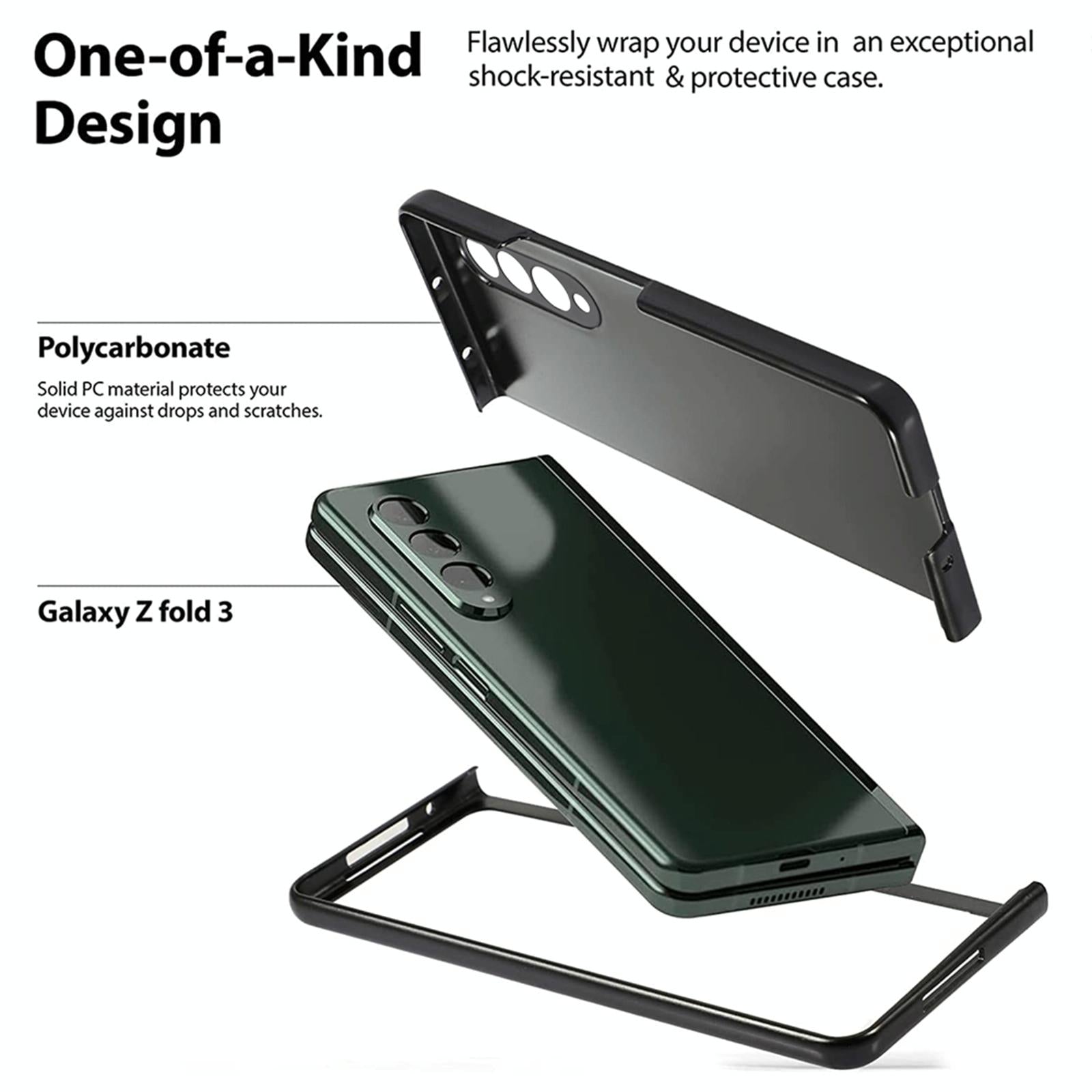 V562-B102252300ADE-202503211435-06 For Samsung Galaxy Z Fold4 5G Foldable Metal-Look Phone Case - Silver - Image 7