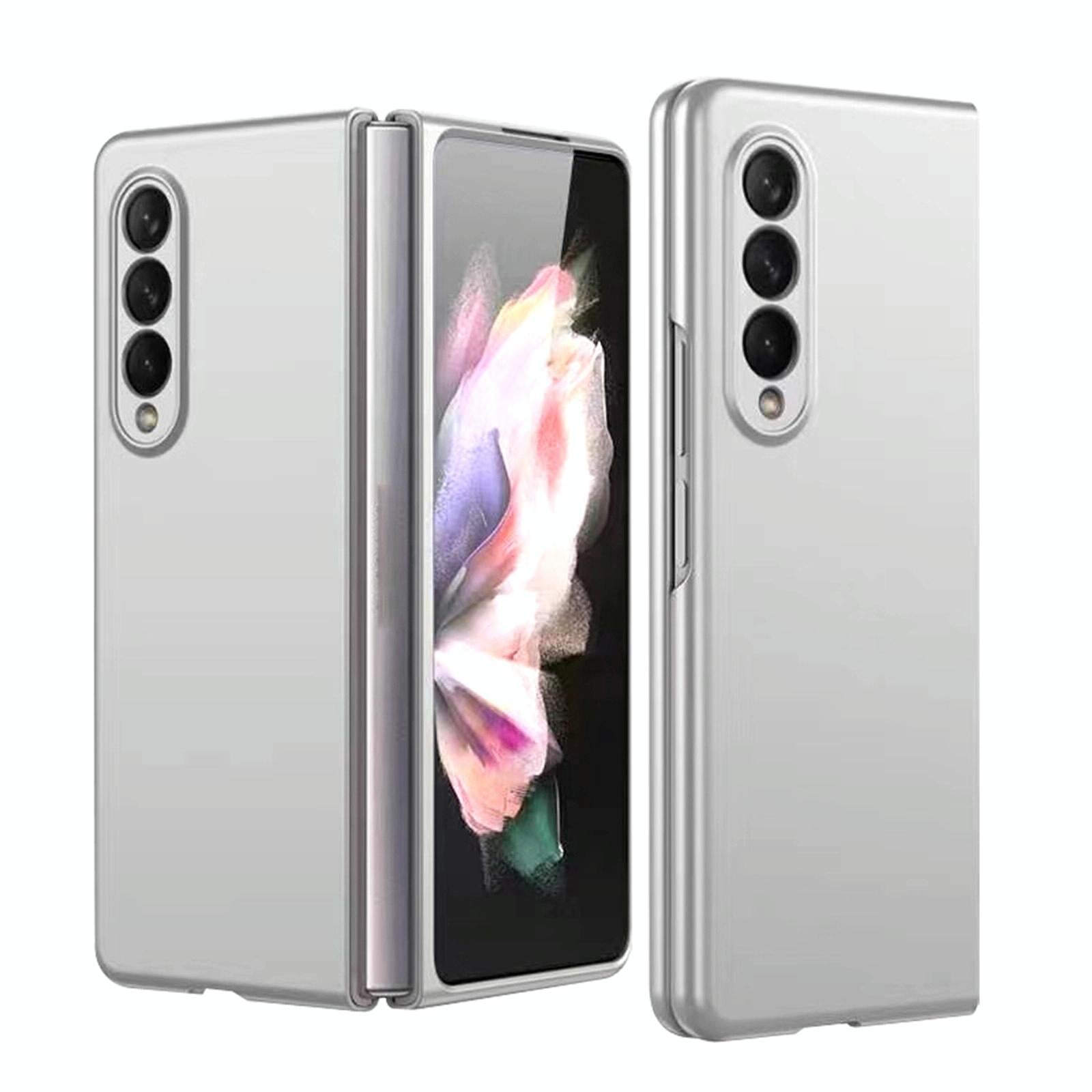 V562-B102252300ADE-202503211435-08 For Samsung Galaxy Z Fold4 5G Foldable Metal-Look Phone Case - Silver - Image 9