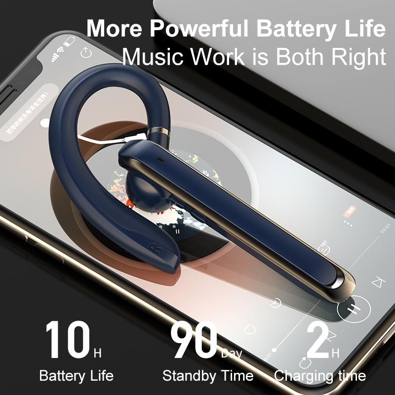 V562-B102255600ADE-202505222107-03 Wireless Bluetooth Earphone with Noise Reduction - 880 Ear Mounted - Blue - Image 4