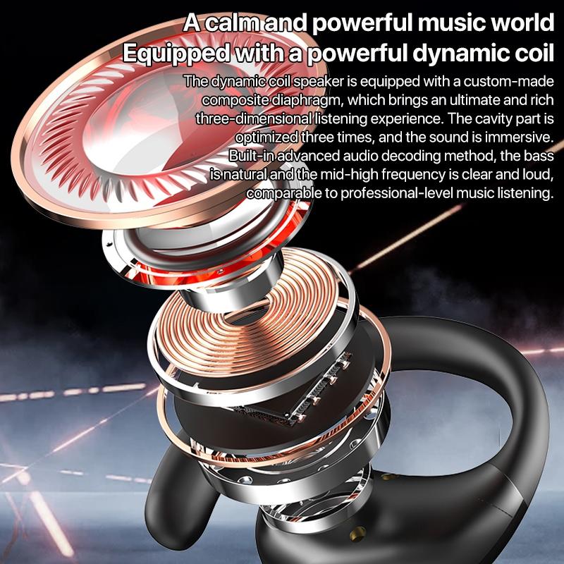 V562-B102319600ADE-202505261731-04 Wireless Bluetooth Earphones for Mechanical Planet - Ear-mounted - Black - Image 5