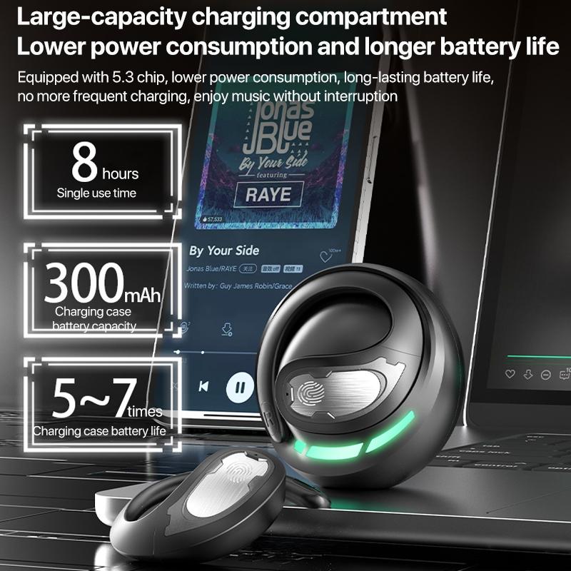 V562-B102319600ADE-202505261731-10 Wireless Bluetooth Earphones for Mechanical Planet - Ear-mounted - Black - Image 11