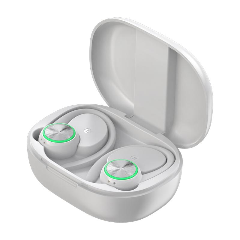 V562-B1033053060DBT-202505222027-01 Wireless Bluetooth Earphones with Charging Bin and Digital Display - White - Image 2