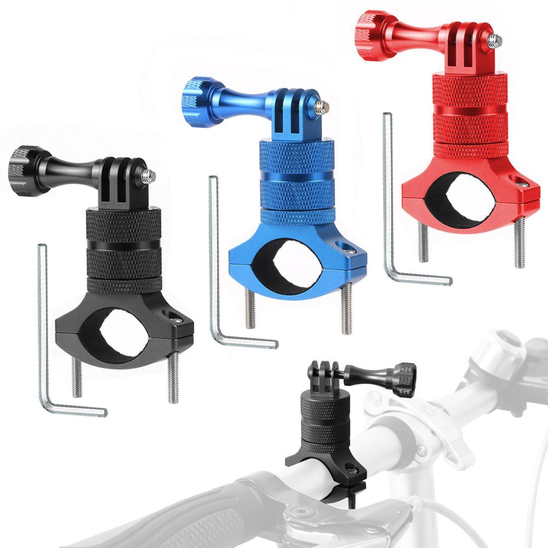 V562-B1044873730DBT-219460-02 Action Camera Bicycle Mounting Bracket - Aluminum Alloy Clip - Red - Image 3