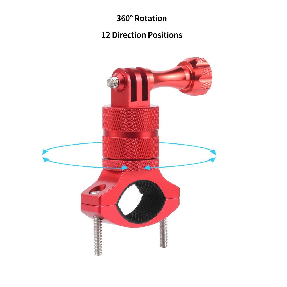 V562-B1044873730DBT-219460-04 Action Camera Bicycle Mounting Bracket - Aluminum Alloy Clip - Red - Image 5