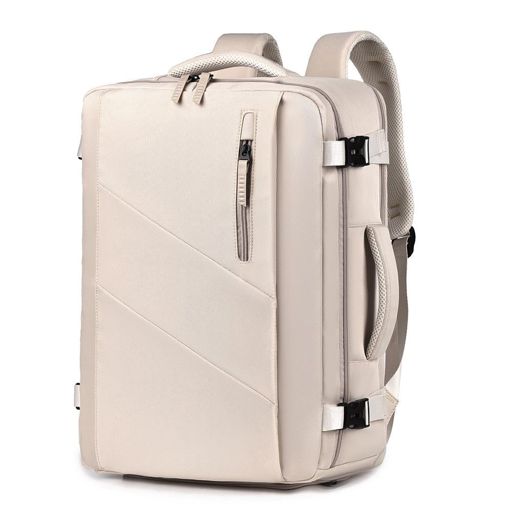 V562-B1045025060DBT-202505191527-00 Large Capacity Simple Style Travel Backpack - Beige - Image 1