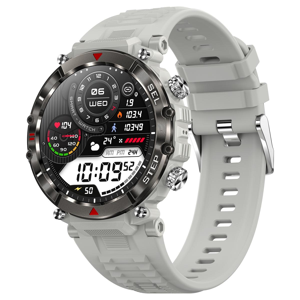 V562-B104722400ADE-202505211937-00 Smart Wristband With Waterproof Heart Rate And Blood Pressure Monitoring - Grey - Image 1