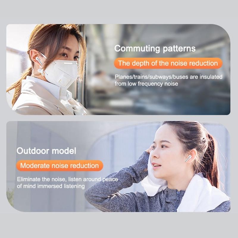 V562-B105185600ADE-202505222017-03 Wireless Anc Bluetooth Earphones - Active Noise Reduction - White - Image 4