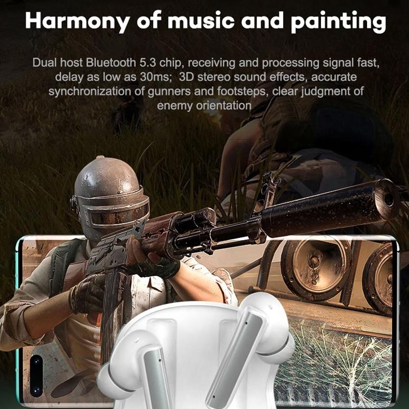 V562-B105185600ADE-202505222017-07 Wireless Anc Bluetooth Earphones - Active Noise Reduction - White - Image 8