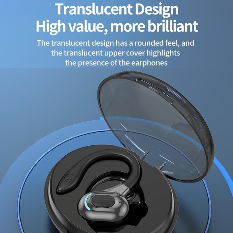 V562-B1055053060DBT-202505261728-04 Wireless Bluetooth Earphones with Charging Case - F8 - Blue Single Ear - Image 5