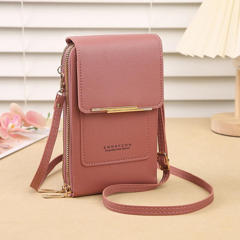 V562-B1057774060DBT-202505191715-00 Multifunctional Touch Screen Crossbody Bag - Deep Pink - Image 1