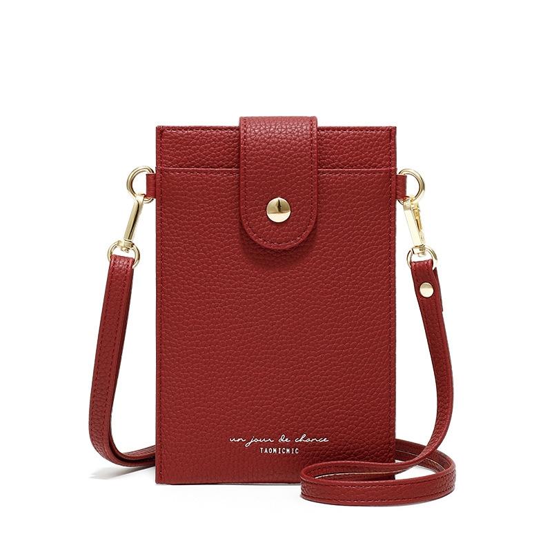 V562-B1058086650DBT-202505191712-00 Stylish Thin Messenger Bag For Women - Red - Image 1