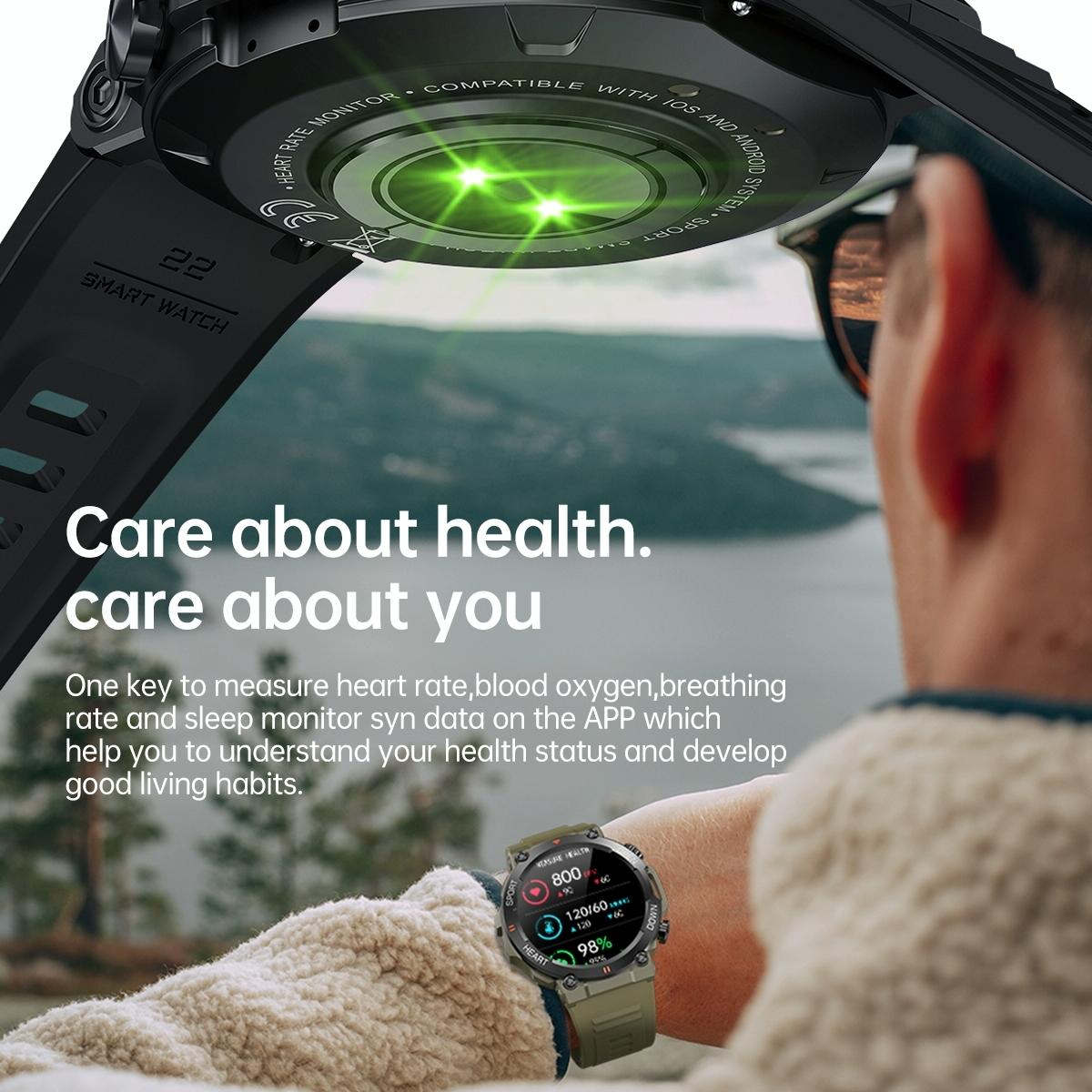 V562-B105822400ADE-202504252215-09 Smart Heart Rate And Blood Pressure Wristband - Monitor - Khaki - Image 10