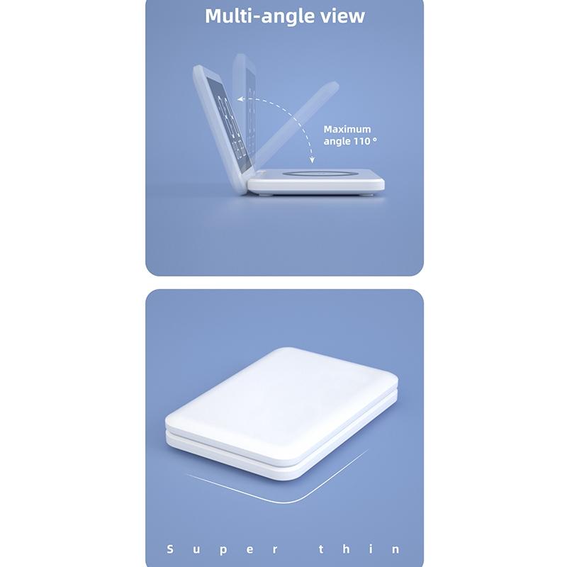 V562-B105910200ADE-202504211910-11 Foldable Desk Calendar Clock With Wireless Charger & Alarm - White - Image 12