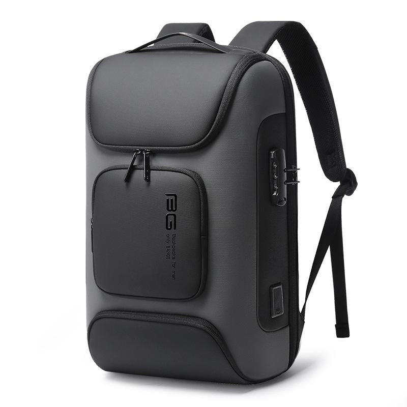 V562-B1061013060DBT-202502282153-00 Waterproof Antitheft Men Backpack for 15.6 Laptop - Travel Ready - Grey - Image 1