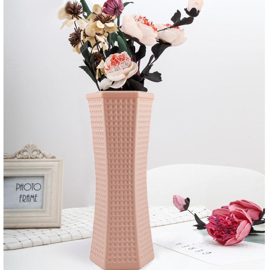 V562-B106284940DBT-202503041636-00 Versatile Plastic Vase for Creative Wet and Dry Flower Arrangements - Pink - Image 1