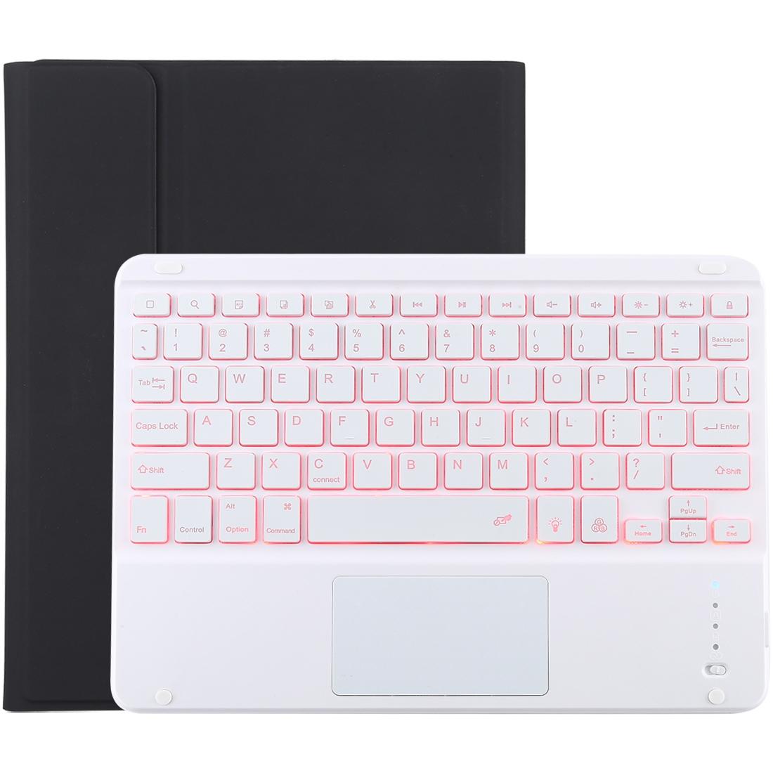 V562-B1065ORPI-202504291842-11 Bluetooth Tablet Case For Ipad 10.2 / Ipad Air 2019 With Touch Pad & Backlight & Pen Holder - Detachable - Black - Image 12