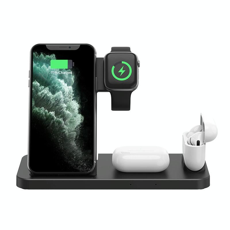 V562-B1069234060DBT-202504212046-12 Foldable 4 In 1 Wireless Charger For Mobile Devices - White - Image 13