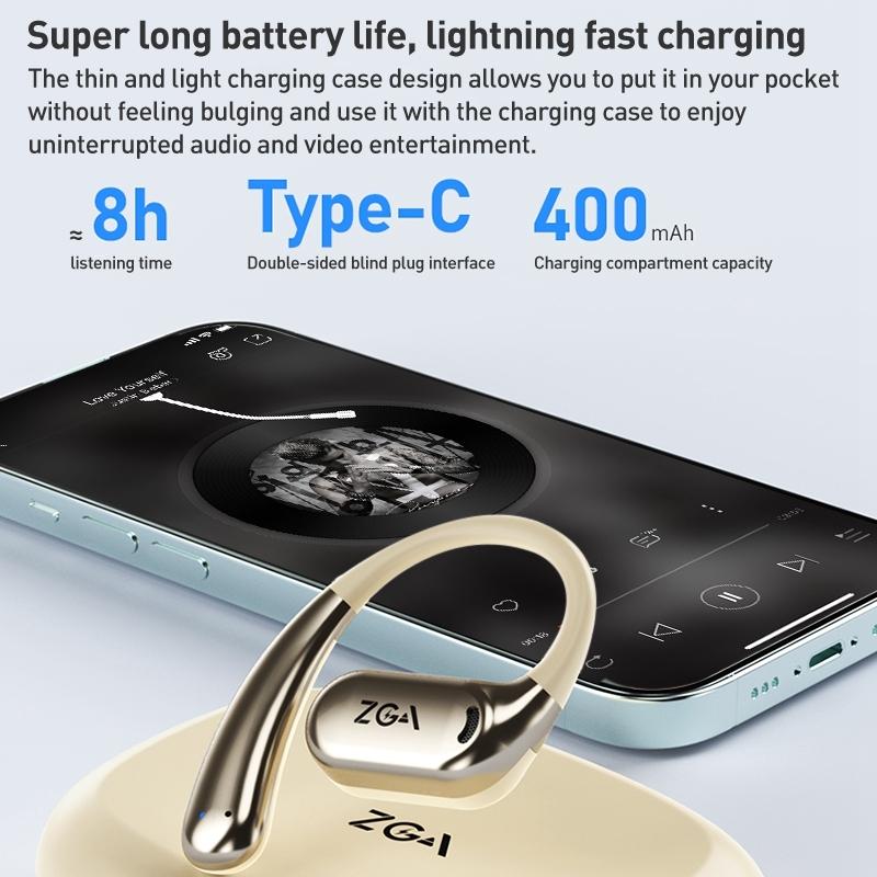 V562-B106933600ADE-227106-08 Wireless Bluetooth Earphone Ear-mounted - White - Image 9