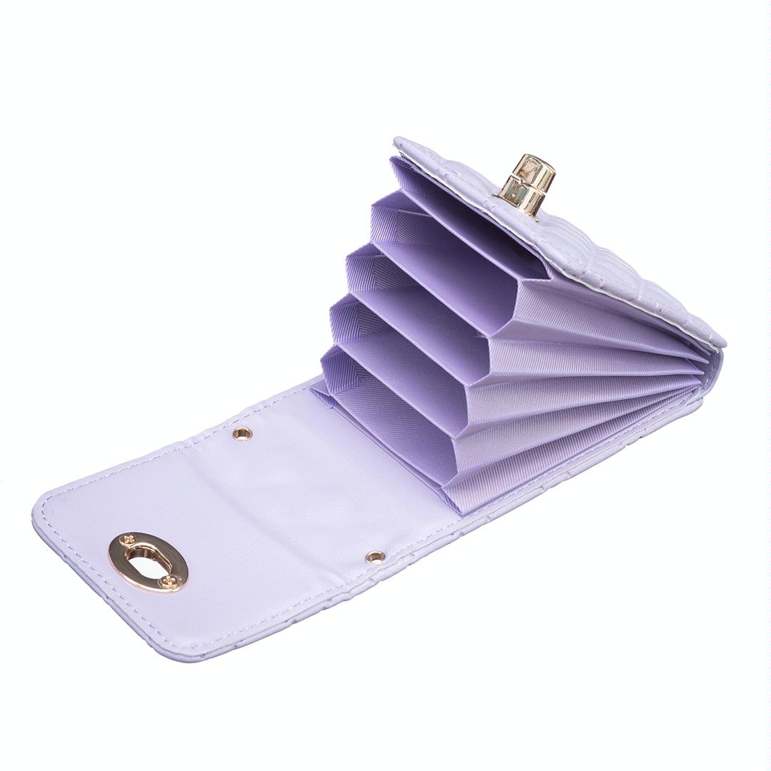 V562-B107339400ADE-202503281915-04 Vertical Card Bag With Metal Buckle For Mobile Phones - Pink - Image 5