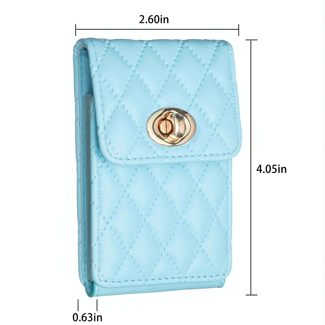 V562-B107339400ADE-202503281915-08 Vertical Card Bag With Metal Buckle For Mobile Phones - Pink - Image 9