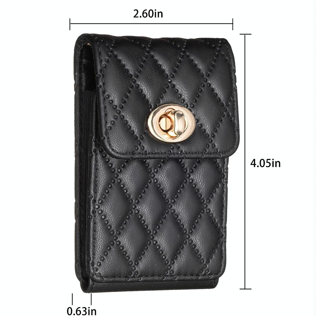 V562-B107339400ADE-202503281915-13 Vertical Card Bag With Metal Buckle For Mobile Phones - Pink - Image 14