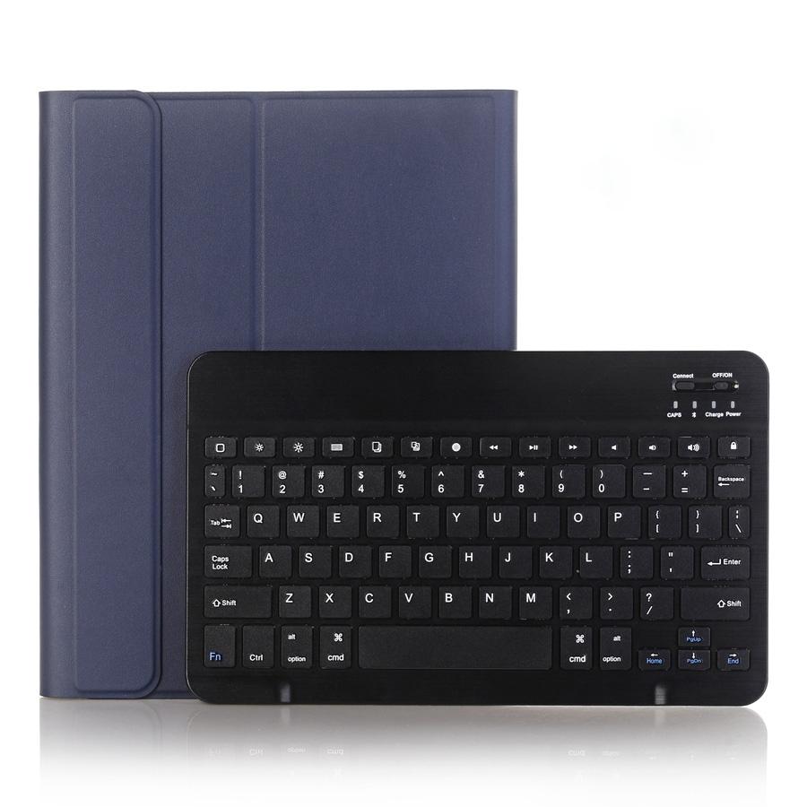 V562-B107730400ADE-202504291847-01 Bluetooth Keyboard Leather Tablet Case For Ipad Air 3 / Pro 10.5 / 10.2 - Detachable - Dark Blue - Image 2