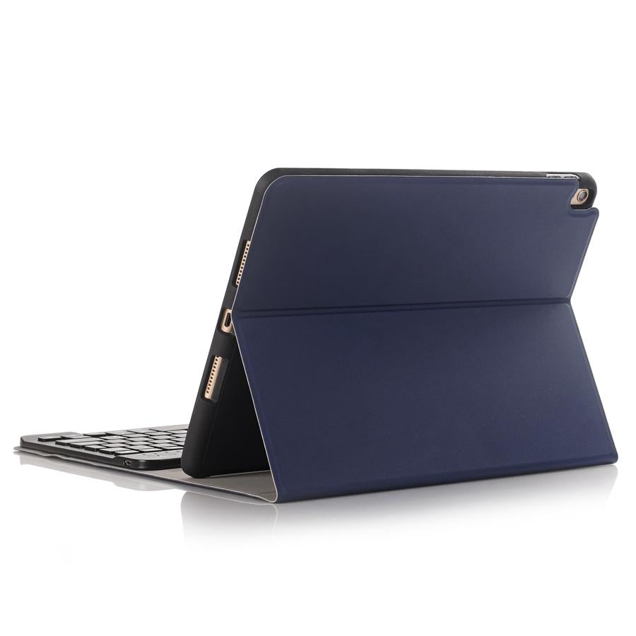 V562-B107730400ADE-202504291847-02 Bluetooth Keyboard Leather Tablet Case For Ipad Air 3 / Pro 10.5 / 10.2 - Detachable - Dark Blue - Image 3