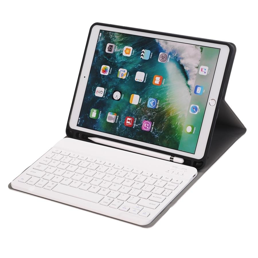 V562-B107730400ADE-202504291847-08 Bluetooth Keyboard Leather Tablet Case For Ipad Air 3 / Pro 10.5 / 10.2 - Detachable - Dark Blue - Image 9