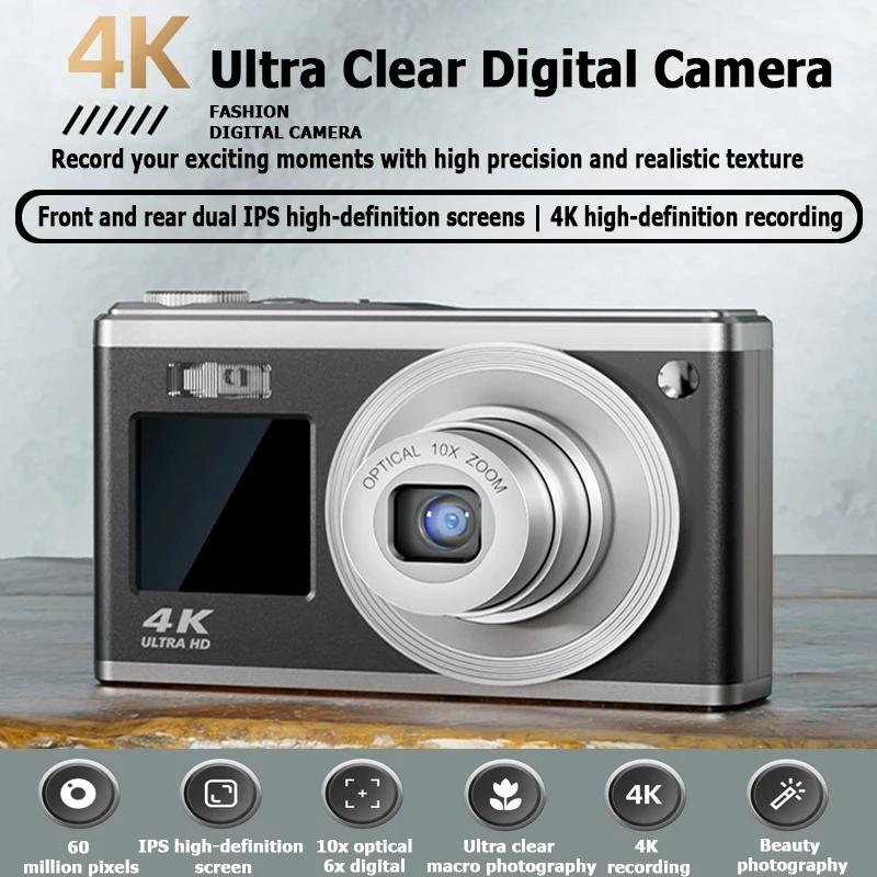 V562-B1080164060DBT-222171-02 4K Hd Optical Zoom Digital Camera 60Mp Dual Screen Selfie Camera No Memory - White - Image 3