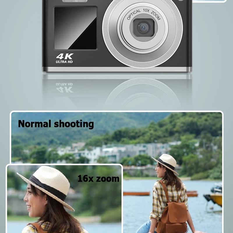 V562-B1080164060DBT-222171-05 4K Hd Optical Zoom Digital Camera 60Mp Dual Screen Selfie Camera No Memory - White - Image 6