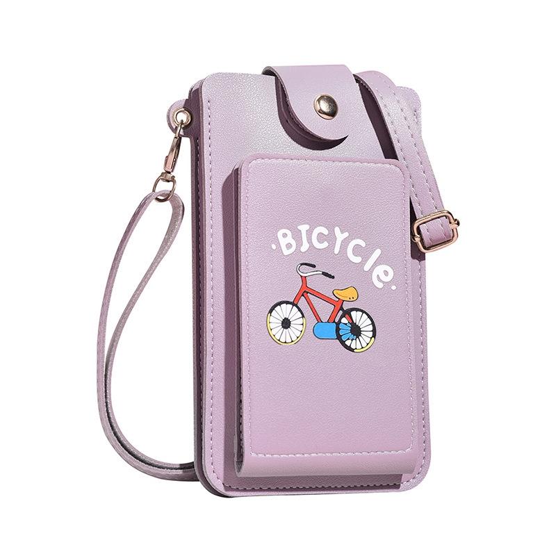 V562-B1080483060DBT-202505191640-00 Printed Mini Shoulder Bag With Card Holder - Purple - Image 1