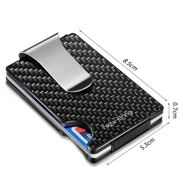 V562-B1084477850DBT-202503280212-02 Ultra Thin Rfid Carbon Fiber Wallet For Men Anti Theft Card Holder - Black - Image 3