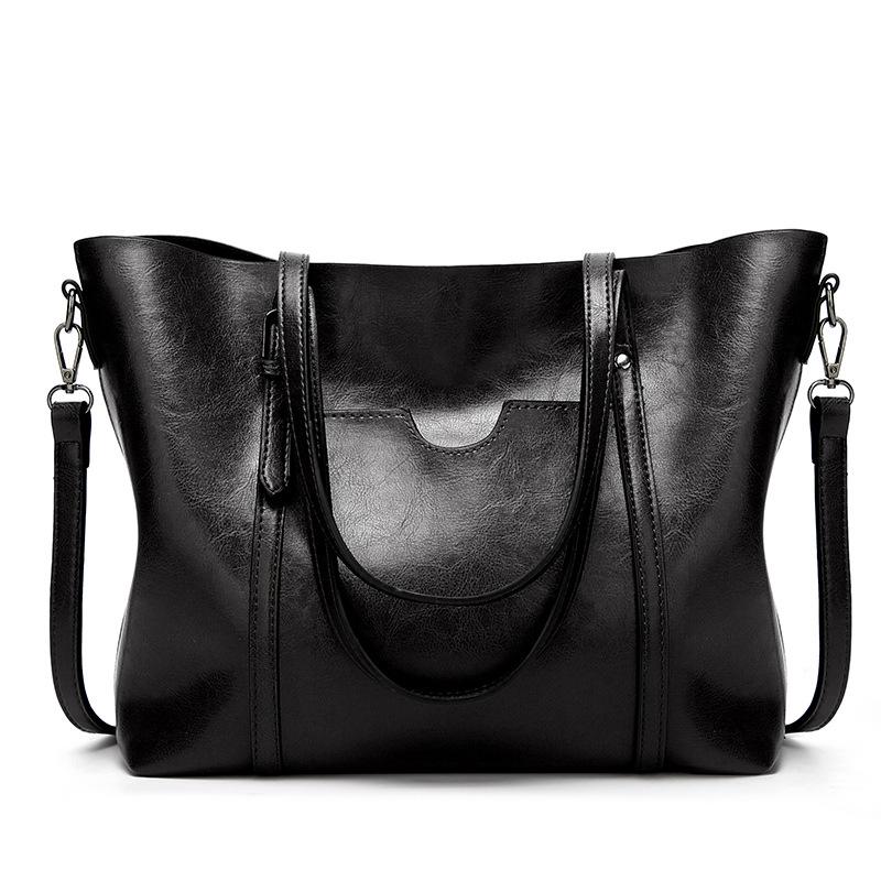 V562-B1087371060DBT-202503041341-12 Stylish All-match Leather Handbag - Wax Finish - Khaki - Image 13
