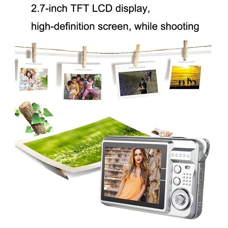 V562-B1087492060DBT-221191-05 Compact Digital Camera For Daily Photos And Videos - Ideal For Students - Silver - Image 6