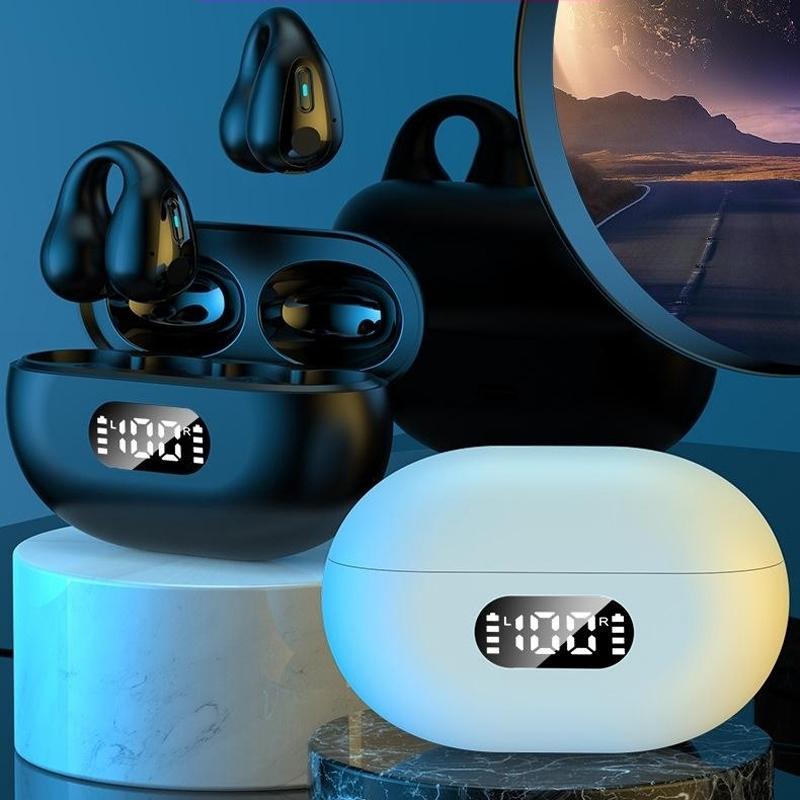 V562-B1098693060DBT-202505261847-02 Wireless Noise-cancelling Bluetooth Earbuds with Led Display - Khaki - Image 3