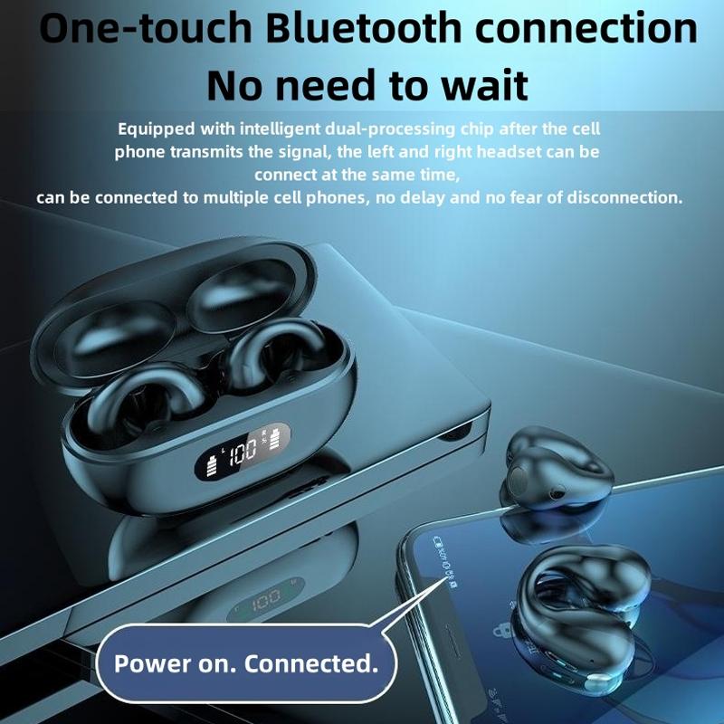 V562-B1098693060DBT-202505261847-03 Wireless Noise-cancelling Bluetooth Earbuds with Led Display - Khaki - Image 4