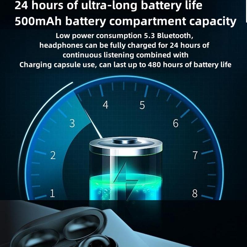 V562-B1098693060DBT-202505261847-10 Wireless Noise-cancelling Bluetooth Earbuds with Led Display - Khaki - Image 11