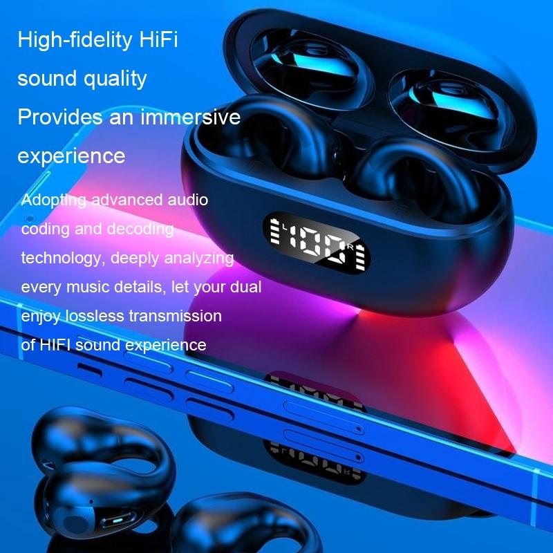 V562-B1098693060DBT-202505261847-12 Wireless Noise-cancelling Bluetooth Earbuds with Led Display - Khaki - Image 13