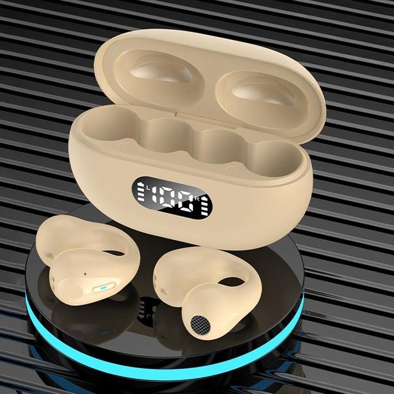 V562-B1098693060DBT-202505261847-14 Wireless Noise-cancelling Bluetooth Earbuds with Led Display - Khaki - Image 15