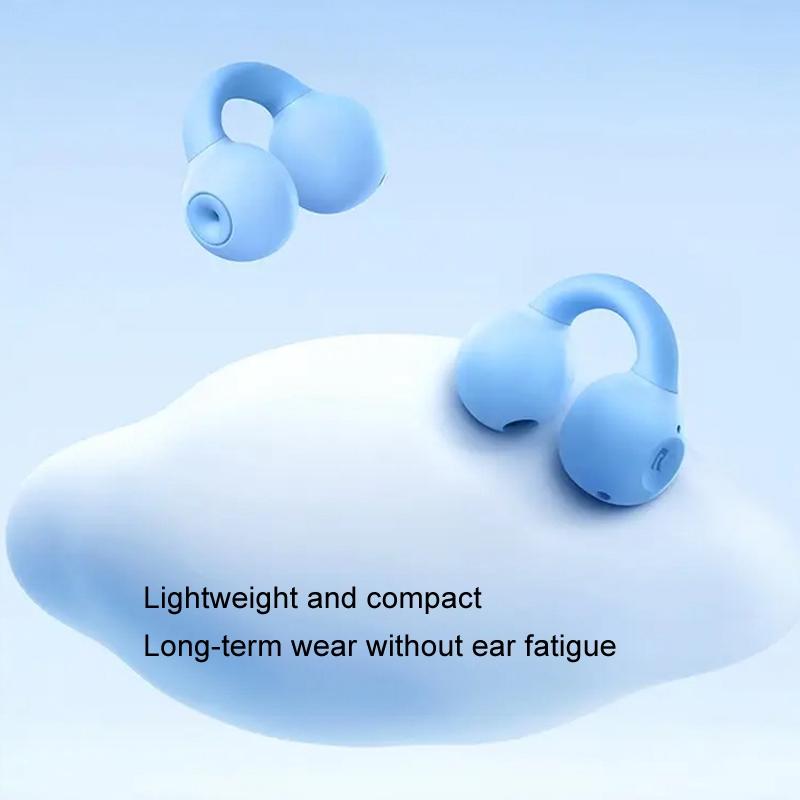 V562-B1099634060DBT-202505222005-04 Wireless Bluetooth Earphone - Transparent Ear Clip - Ows Sports - Beige - Image 5