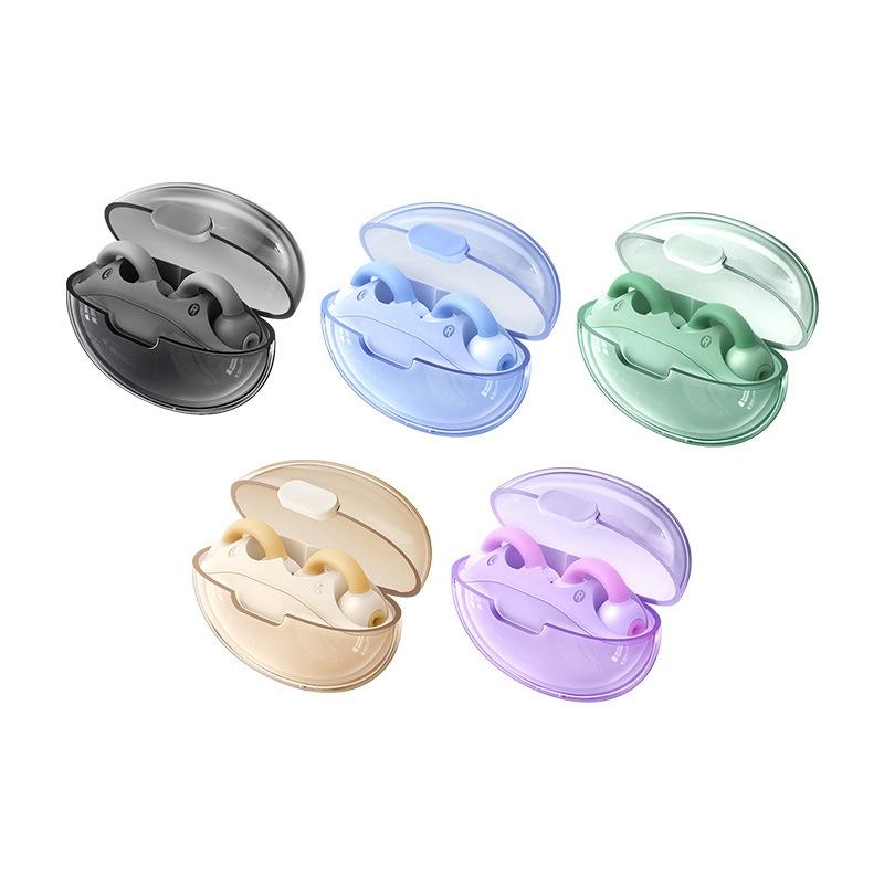V562-B1099634060DBT-202505222005-11 Wireless Bluetooth Earphone - Transparent Ear Clip - Ows Sports - Beige - Image 12