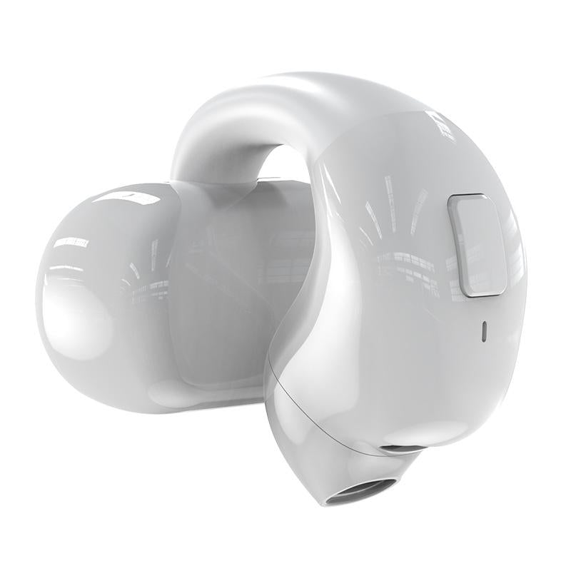 V562-B1099914060DBT-202505211931-00 Wireless Clip-on Bluetooth Earphone for Sports and Gaming - White - Image 1